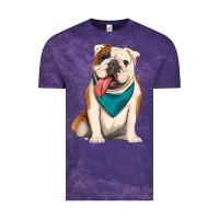 Cloud Purple english bulldog Vintage Tee - Artiststas