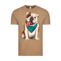 Vintage Coffee english bulldog Vintage Tee - Artiststas