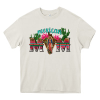 Cream mexican mom with cactus Heavy Core Tee - texasbilliewilder
