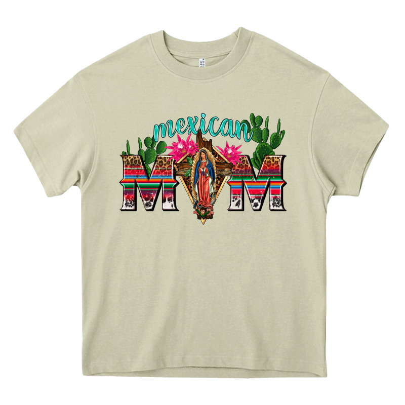 Mexican Mom With Cactus Heavy Core Tee by texasbilliewilder | Teevron