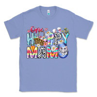 Colony Blue One Happy Mama Easter Bunny Classic Tee - CowhideDigitalArt