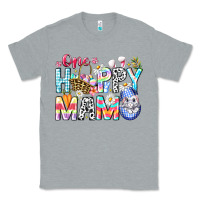 Heather Grey One Happy Mama Easter Bunny Classic Tee - CowhideDigitalArt