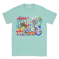 Seafoam One Happy Mama Easter Bunny Classic Tee - CowhideDigitalArt