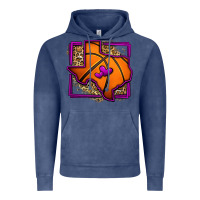 Vintage Denim leopard basketball texas map Vintage Hoodie - Jasminsmagicworld