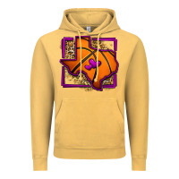 Vintage Mustard leopard basketball texas map Vintage Hoodie - Jasminsmagicworld