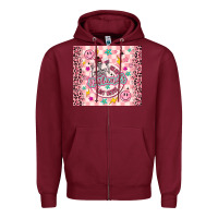 Burgundy on my husbunds last nerve pink Zipper Hoodie - MaliasSmallBusiness