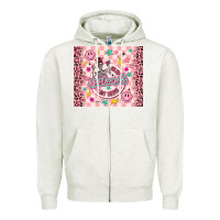 Oatmeal Heather on my husbunds last nerve pink Zipper Hoodie - MaliasSmallBusiness