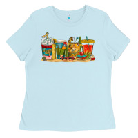 Baby Blue teacher fuel coffee cups Ladies Tee - texasbilliewilder