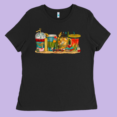 Teacher Fuel Coffee Cups Ladies Tee Designed By Texasbilliewilder