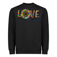 Black love sunflower autism awareness Heavyweight Sweatshirt - BarkalooDesign