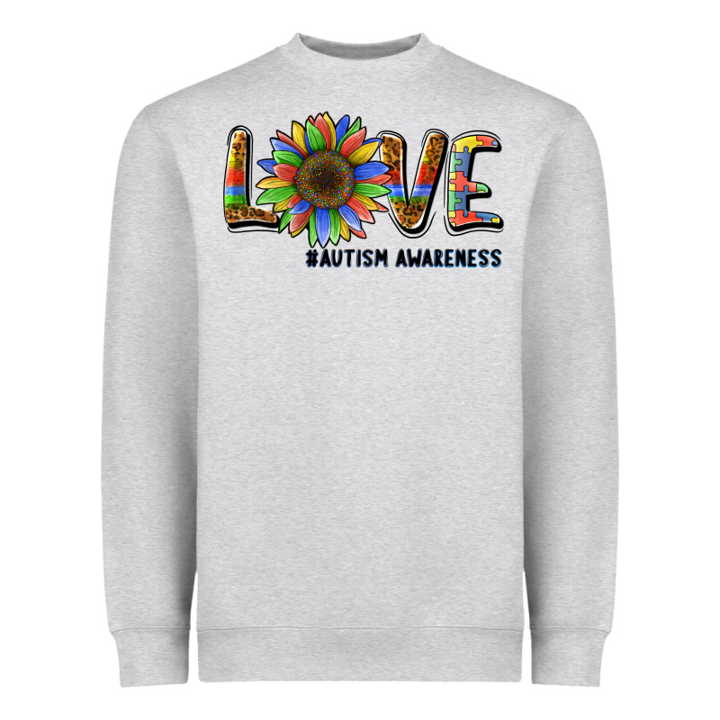Love Sunflower Autism Awareness Heavyweight Sweatshirt by BarkalooDesign | Teevron