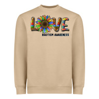 Mushroom love sunflower autism awareness Heavyweight Sweatshirt - BarkalooDesign