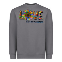 Storm love sunflower autism awareness Heavyweight Sweatshirt - BarkalooDesign