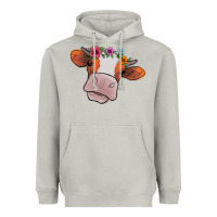 Moon Dust Cow With Flowers Heavyweight Hoodie - Bettercallsaul