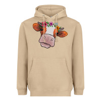 Mushroom Cow With Flowers Heavyweight Hoodie - Bettercallsaul
