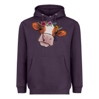 Plum Cow With Flowers Heavyweight Hoodie - Bettercallsaul