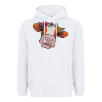 White Cow With Flowers Heavyweight Hoodie - Bettercallsaul