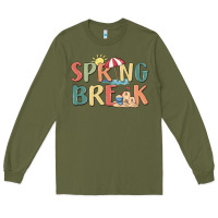Army Green spring break Long Sleeve Tee - MaliasSmallBusiness