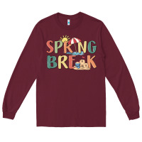 Burgundy spring break Long Sleeve Tee - MaliasSmallBusiness