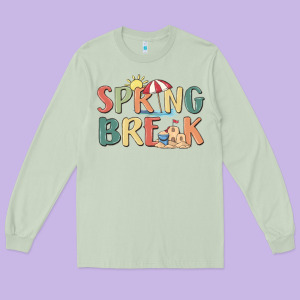 Spring Break Long Sleeve Tee Designed By Maliassmallbusiness
