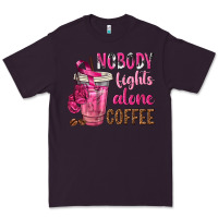 Plum Nobody Fights Alone Coffee Premium Tee - texasbilliewilder