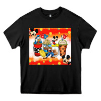 Black cartoon characters coffee cups Heavy Core Tee - Zillion Design Studio
