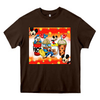 Chocolate Brown cartoon characters coffee cups Heavy Core Tee - Zillion Design Studio
