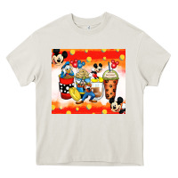 Cream cartoon characters coffee cups Heavy Core Tee - Zillion Design Studio