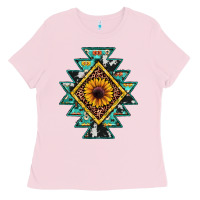 Bubblegum Pink aztec leopard sunflower Ladies Tee - JahusDesignShop