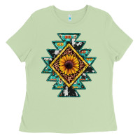 Matcha aztec leopard sunflower Ladies Tee - JahusDesignShop