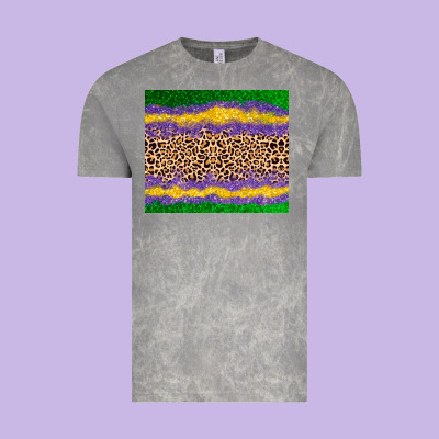 Mardi Gras Leopard Vintage Tee Designed By Adodesignshop