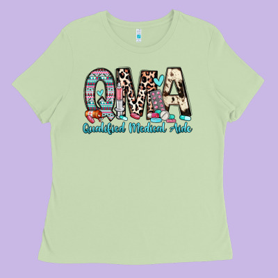 Qma Qualified Medical Aide Ladies Tee Designed By Zillion Design Studio