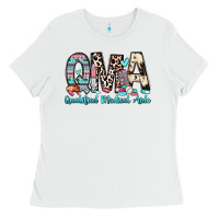 White qma qualified medical aide Ladies Tee - Zillion Design Studio