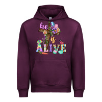 Mauve Wine He is alive Easter Day Urban Hoodie - CowGirlArtShop
