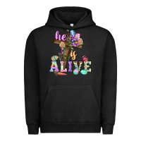 Pigment Black He is alive Easter Day Urban Hoodie - CowGirlArtShop
