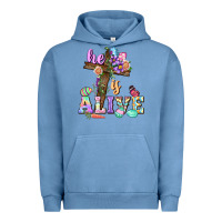 Pigment Pebble Blue He is alive Easter Day Urban Hoodie - CowGirlArtShop