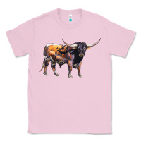 Bubblegum Pink Texas Longhorn Bull Classic Tee - LillyAllenDesigns