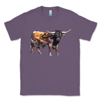 Lavender Texas Longhorn Bull Classic Tee - LillyAllenDesigns