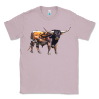Lilac Texas Longhorn Bull Classic Tee - LillyAllenDesigns