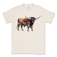 Natural Texas Longhorn Bull Classic Tee - LillyAllenDesigns