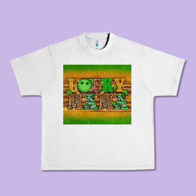 St Patricks Day Lucky Mama Urban Heavy Tee Designed By Artiststas
