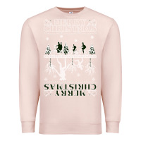 Pale Pink Merry Christmas Premium Sweatshirt - Bettercallsaul