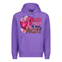 Purple her fight is our fight Premium Hoodie - NancyCooperArtShop