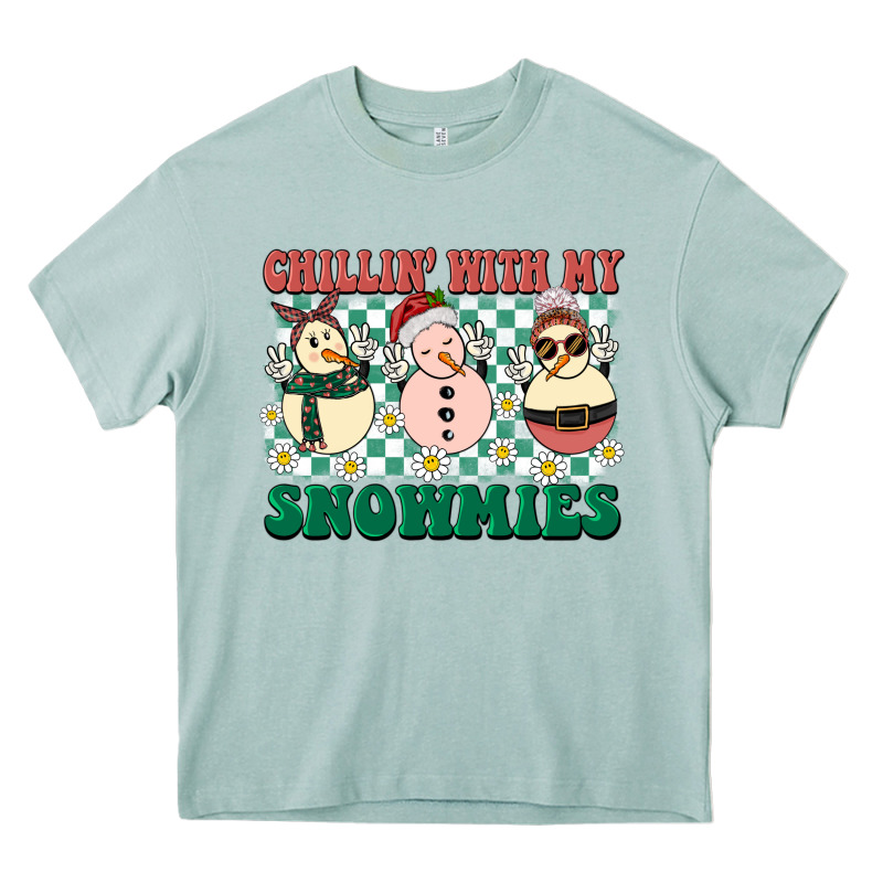 Chillin With My Snowmies Heavy Core Tee by BarkalooDesign | Teevron