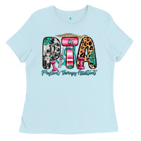 Baby Blue pta physical therapy assistant Ladies Tee - Zillion Design Studio