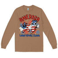 Toasted Coconut america land that i love Long Sleeve Tee - MaliasSmallBusiness