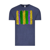 Vintage Denim mardi gras leopard brushstrokes Vintage Tee - AdoDesignShop