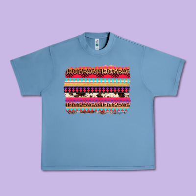 Aztec Western Leopard Cowhide Background Urban Heavy Tee Designed By Adodesignshop