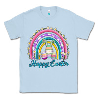 Dusty Blue easter egg bunny rainbow Classic Tee - AdoDesignShop