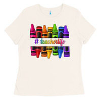 Teacher Life Crayons Ladies Tee | Teevron